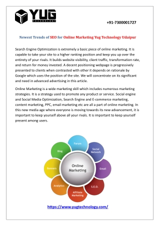 Newest Trends of SEO for Online Marketing Yug Technology Udaipur