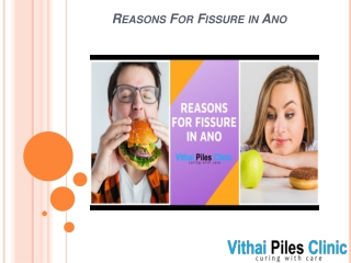 Reasons For Fissure in Ano