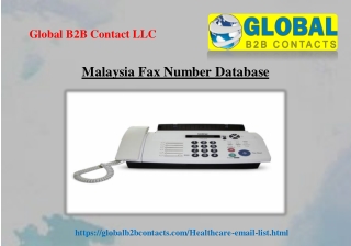 Malaysia Fax Number Database