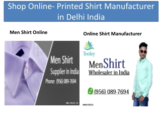 Wholesale Shirts for Men | Buy Online Shirts From Tooley