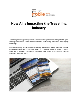 How AI is impacting the Travelling industry