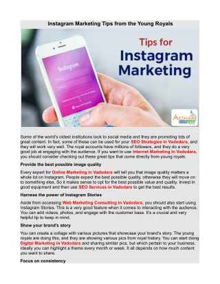 Instagram Marketing Tips from the Young Royals