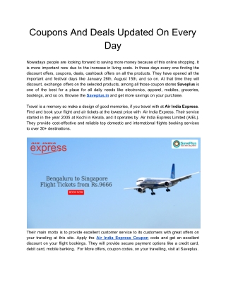 Coupons And Deals Updated On Every Day