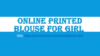 Online printed blouse for Girl