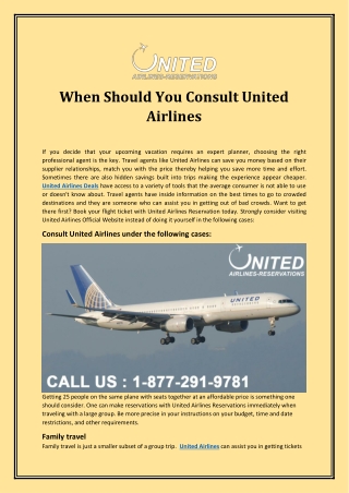 When Should You Consult United Airlines