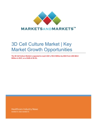 3D Cell Culture Market | Global Growth Insights