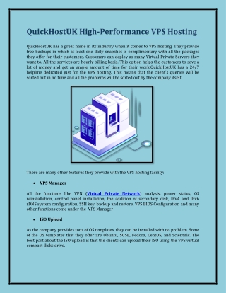 QuickHostUK High-Performance VPS Hosting