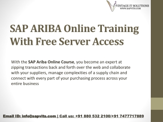 sap ariba training in Hyderabad