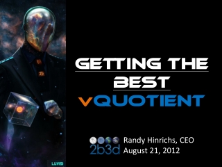 “Getting the Best vQuotient” by Ran Hinrichs - Serious Play Conference 2012