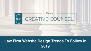 Law Firm Website Design Trends To Follow In 2019