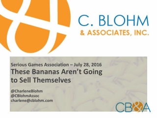 Charlene Blohm - These Bananas Aren’t Going To Sell Themselves