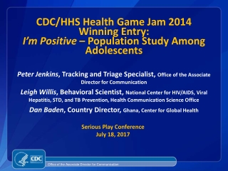 CDC’s Program to Incubate Games for Public Health Awareness