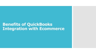 Benefits of QuickBooks Integration with Ecommerce