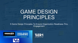 5 Game Design Principles to Ensure Organizational Readiness Through Engagement - Rich Marmura, Senior Gamification Consu
