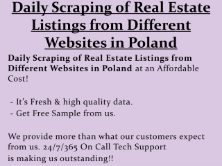 Daily Scraping of Real Estate Listings from Different Websites in Poland