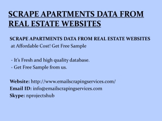 SCRAPE APARTMENTS DATA FROM REAL ESTATE WEBSITES