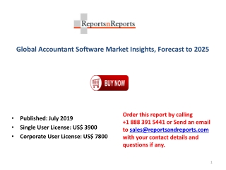 Accountant Software Market, Growth, Future Prospects and Competitive Analysis, 2014-2025