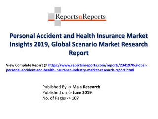 Personal Accident and Health Insurance Market 2024 Size, Share, Growth, Trends, Forecast and Industry analysis