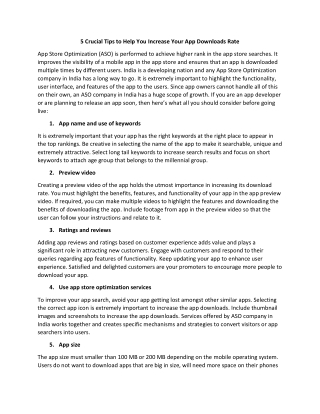 5 Crucial Tips to Help You Increase Your App Downloads Rate