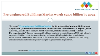 Pre-engineered Buildings Market worth $25.0 billion by 2024