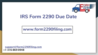 IRS Form 2290 Due Date