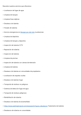 Servicios de calidad de desatascos de tuberías