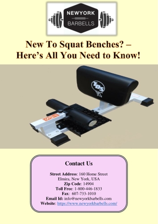 New to squat benches? – Here’s all you need to know!