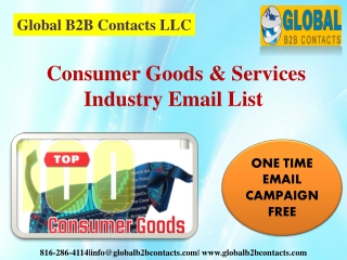 Consumer Goods & Services Industry Email List