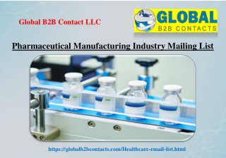 Pharmaceutical Manufacturing Industry Mailing List