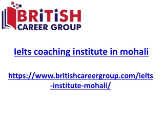 Ielts coaching institute in mohali