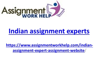 Indian assignment experts