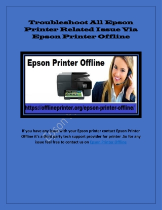 Epson Printer Offline