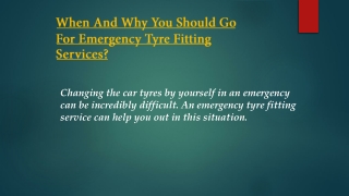 Tyre fitting