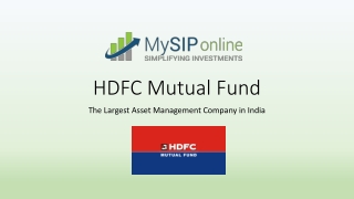 Know Why To Invest In Schemes Of HDFC Mutual Fund