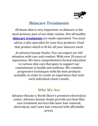 Skincare Treatments