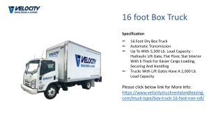 Box Truck 16 foot | Box Trucks on Rental & Leasing in CA & AZ | VTRL