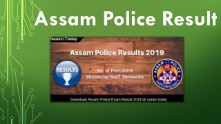 Assam Police Result 2019 & Cut Off Marks For 2000 Ministerial Staff Posts