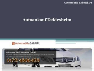Autoankauf Deidesheim - Automobile Gabriel