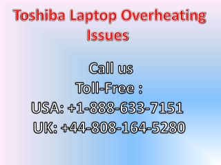 Toshiba Laptop Overheating Issues