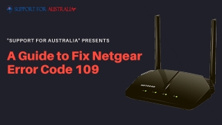 A Guide to Fix Netgear Error Code 109