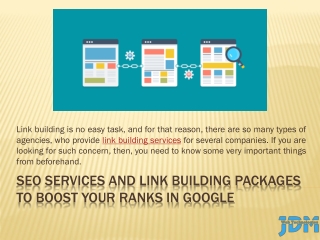 SEO services and Link Building Packages to Boost Your Ranks in Google