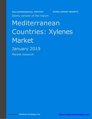 WMStrategy Demo Mediterranean Countries Xylenes Market January 2019