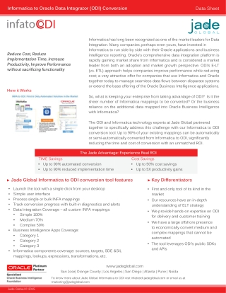 Informatica to Oracle Data Integrator (ODI) Conversion