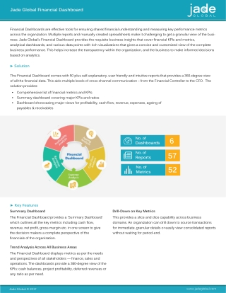 Jade Global Financial Dashboard