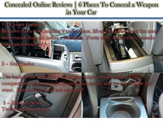 Concealed Online Reviews | 6 Places To Conceal a Weapon in Your Car