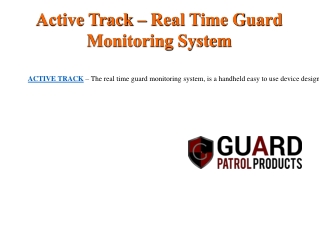 Active Track Real Time Guard Monitoring System
