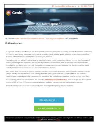 IOS App Development Service Company - Geniecrawl
