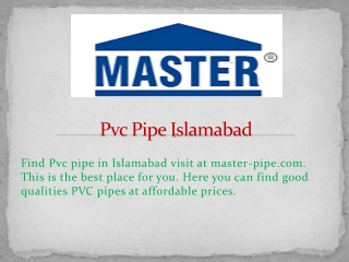 Pvc Pipe Islamabad