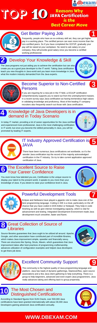 [Infographic] 10 Reasons Why JAVA Certification is The Best Career Move