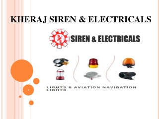 Siren electricals kheraj siren dealer chennai